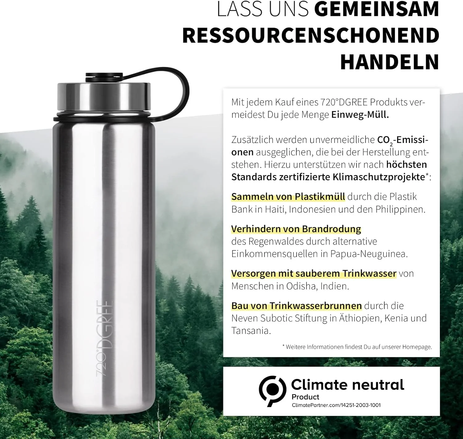 noLimit | Isolier Trinkflasche aus Edelstahl inkl. Sportdeckel - Image 103