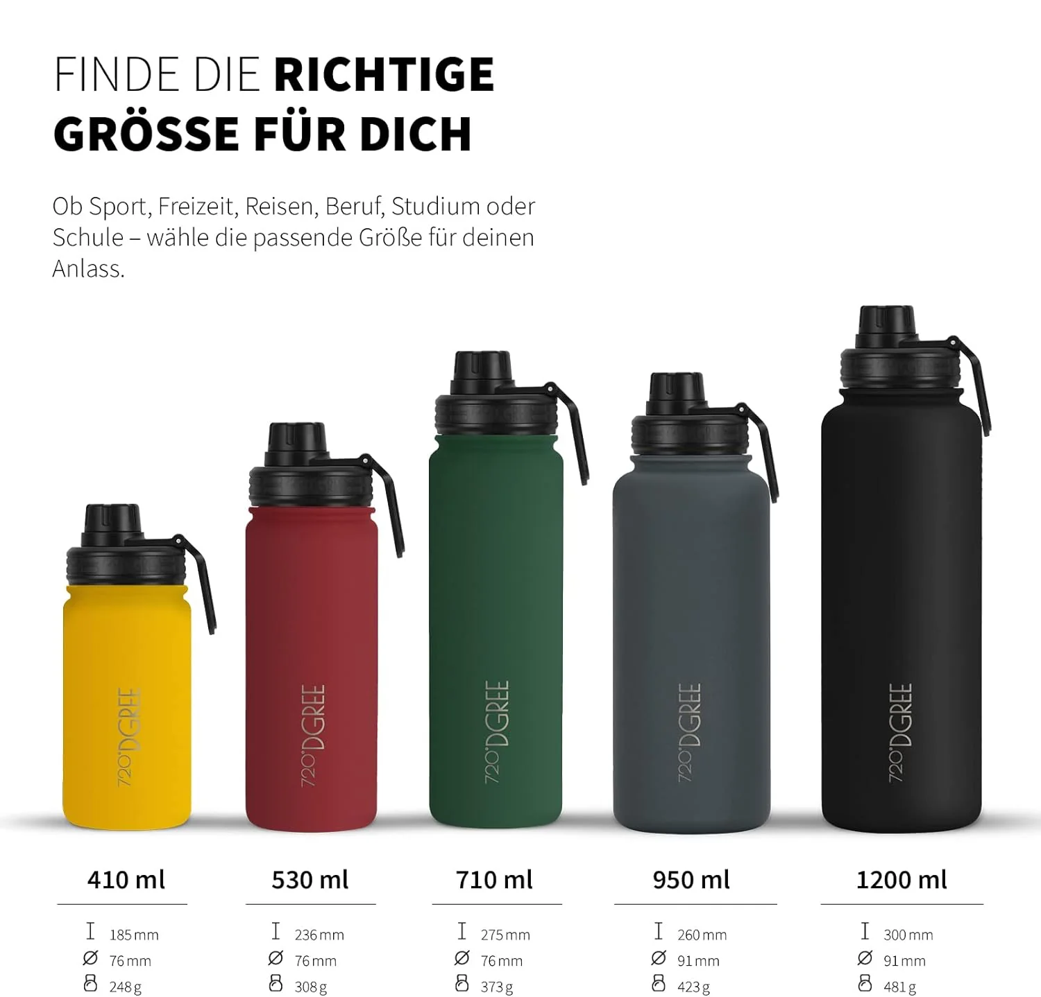 noLimit | Isolier Trinkflasche aus Edelstahl inkl. Sportdeckel - Image 110