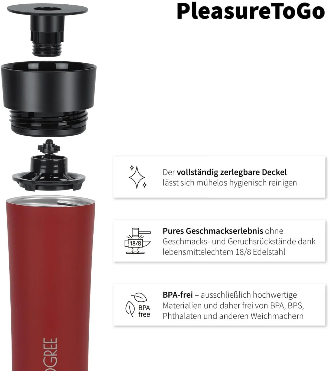 PleasureToGo 2.0 - Edelstahl Thermo-Kaffeebecher - Image 35