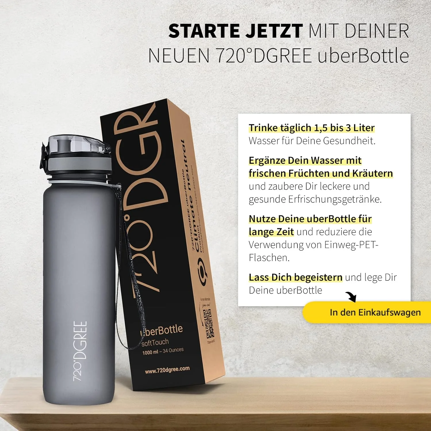 uberBottle Trinkflasche | softTouch Sieb - Image 105